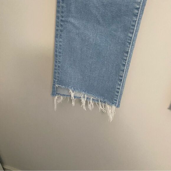 MOTHER The Insider Crop Step Fray Flared Jeans in Fresh Catch - Picture 3 of 9